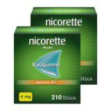 nicorette® Kaugummi freshfruit, 4 mg Nikotin (2x 210 Stk.)
